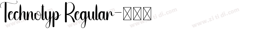 Technotyp Regular字体转换
